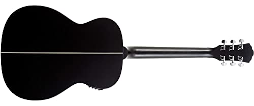 Washburn 6 String Acoustic-Electric Guitar, Right, Striped Ebony (DFEFE)