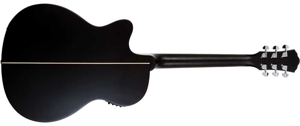 Washburn Electro Acoustic 6 String Guitar, Right, Striped Ebony (DFEACE)