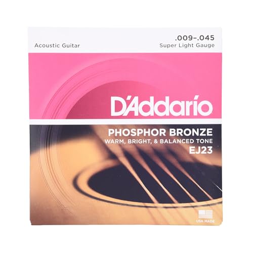 D'Addario Guitar Strings - Phosphor Bronze Acoustic Guitar Strings