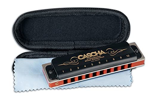 CASCHA HH 1610 DE Professional Blues Harmonica Set with German Instructional Book Plus MP3-CD