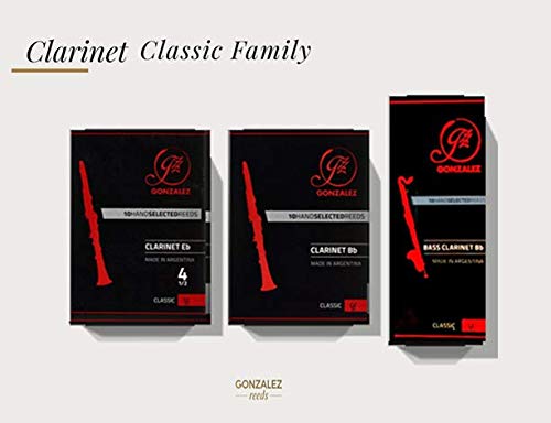 Gonzalez Classic Bb Clarinet Reeds Box of 10 Strength 2