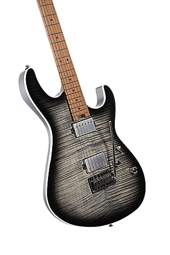 Cort 6 String Electric Guitar, Right, Transparent Black Burst (G290FATIITBB)