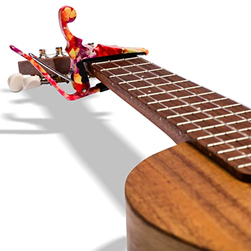 Kyser Musical Products Quick-Change Ukulele Capo - For Ukuleles, Made in USA, Quality, Strong, Lightweight, Quick & Easy Key Changes, Innovative, Portable, Perfect Fit for Ukes
