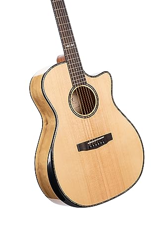 Cort 6 String Acoustic-Electric Guitar, Right, Natural Glossy, Full (GAMYBEVELNAT-U)