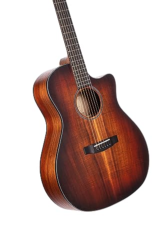 Cort 6 String Acoustic-Electric Guitar, Right, Open Pore Light Burst (COREGAOPLB)