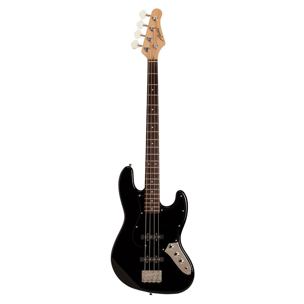 Austin Guitars 4 String Acoustic Bass Guitar, Correcto, Black (AJB300BK)