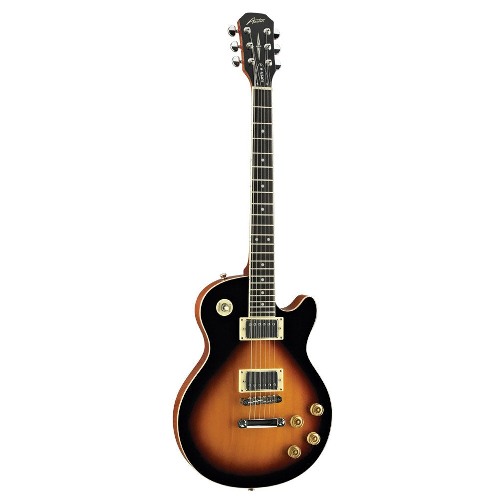 Austin Guitars 6 String Acoustic Bass Guitar, Right (AS6PTS Super 6 Pro Tobacco Sunburst)