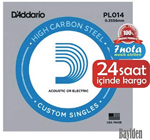D'Addario Plain Steel Guitar Single String