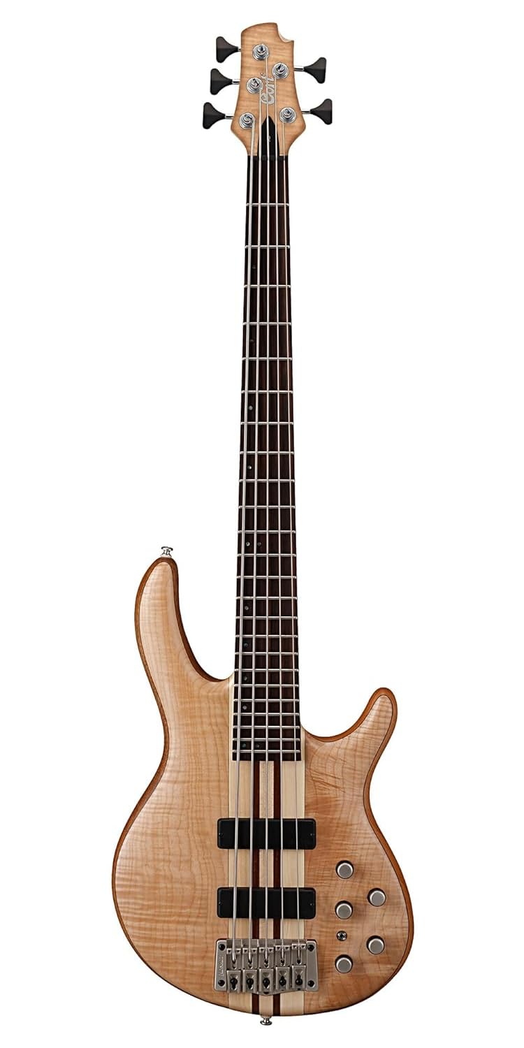Cort A5PLUSFMMHOPN Artisan Series A5 Plus FMMH Bass Guitar, Open Pore Natural