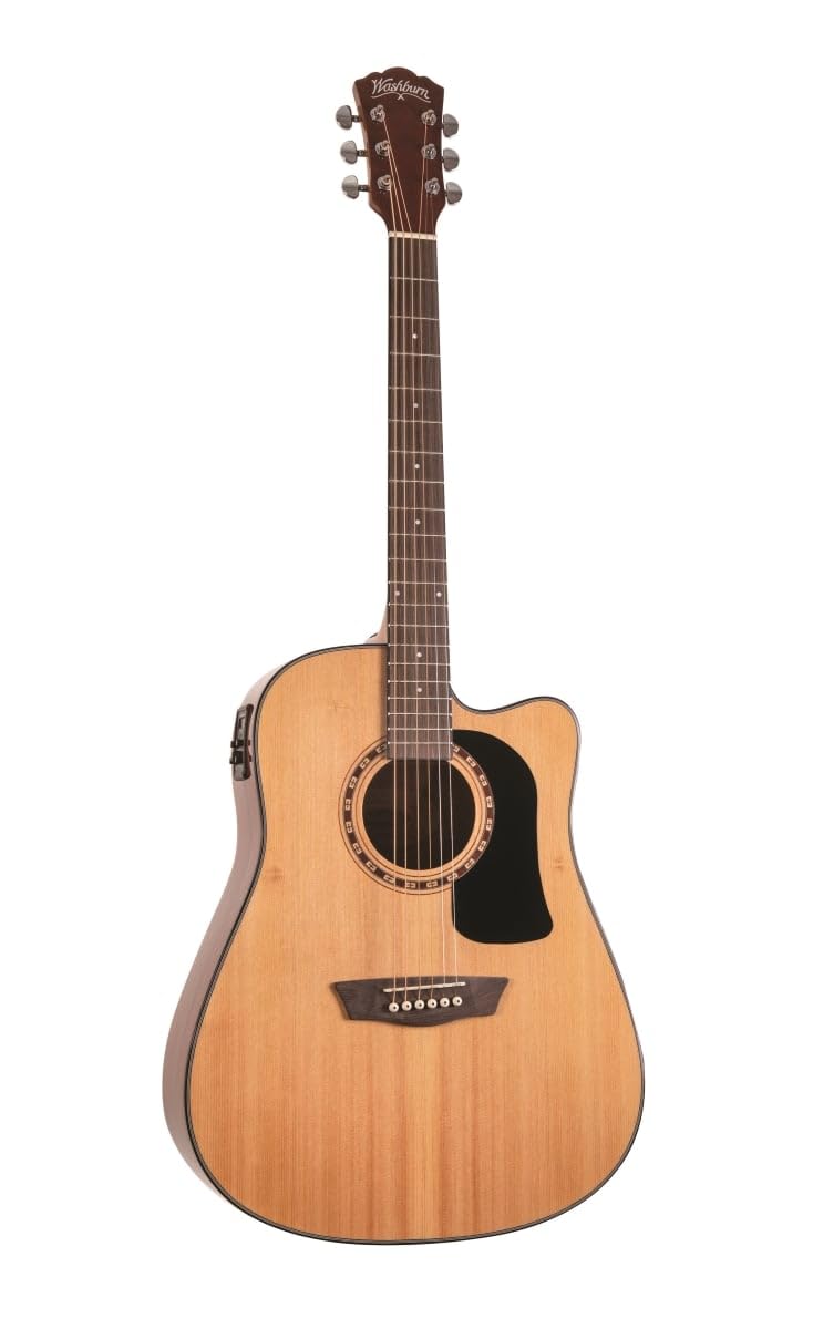 Washburn ACOUSTIC GUITAR, Right, Black (GWA AD5CEPACK-BK)