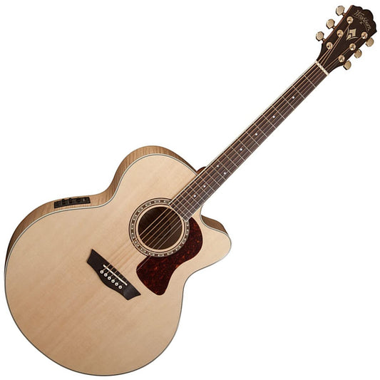 Washburn Heritage Series USM-HJ40SCE Jumbo Acoustic-Electric Guitar Natural