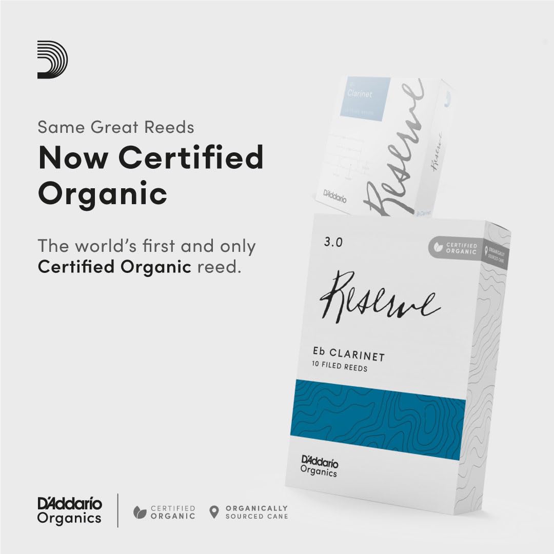 D’Addario Woodwinds - Organic Reserve Eb Clarinet Reeds - E Flat Clarinet Reeds