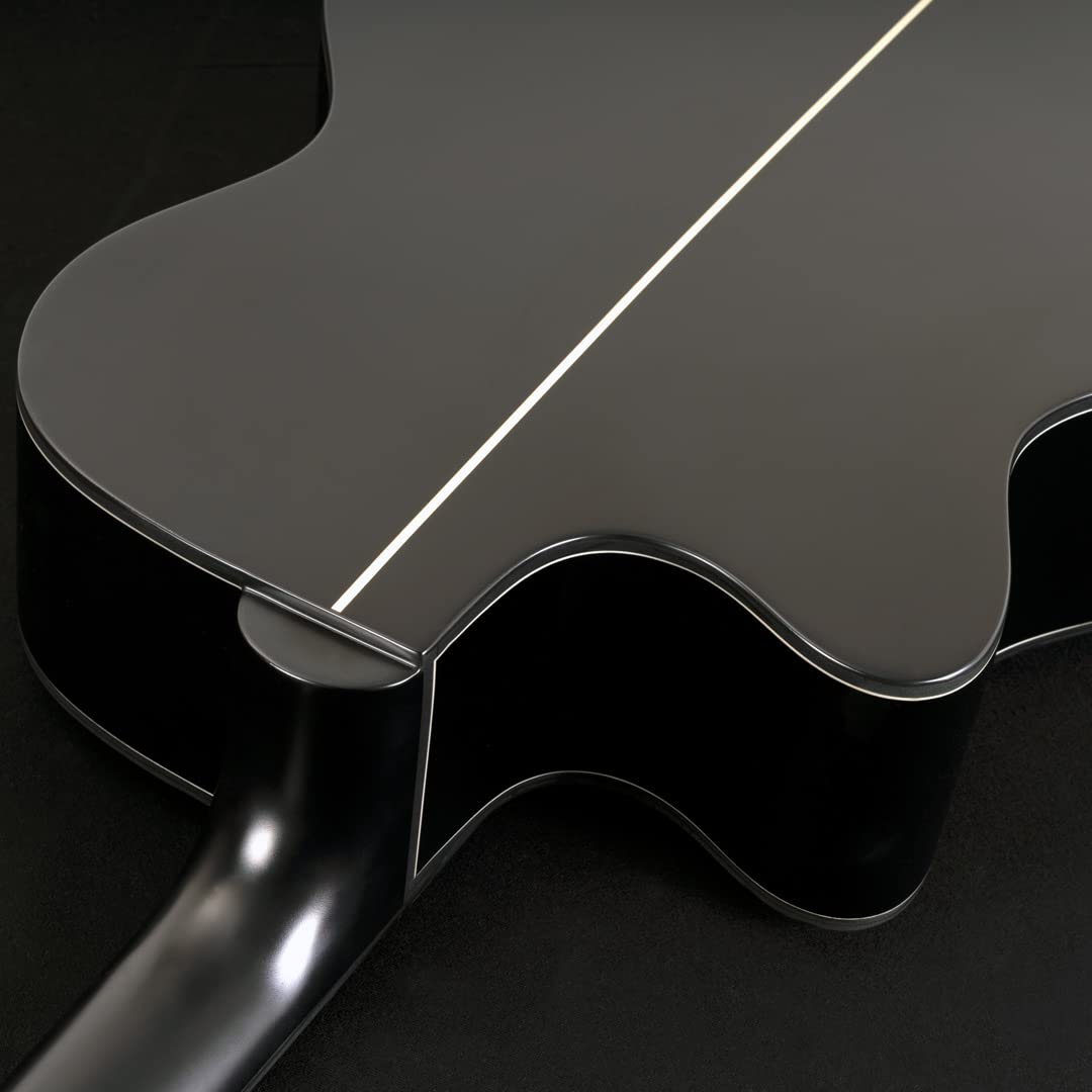 Washburn Electro Acoustic 6 String Guitar, Right, Striped Ebony (DFEACE)