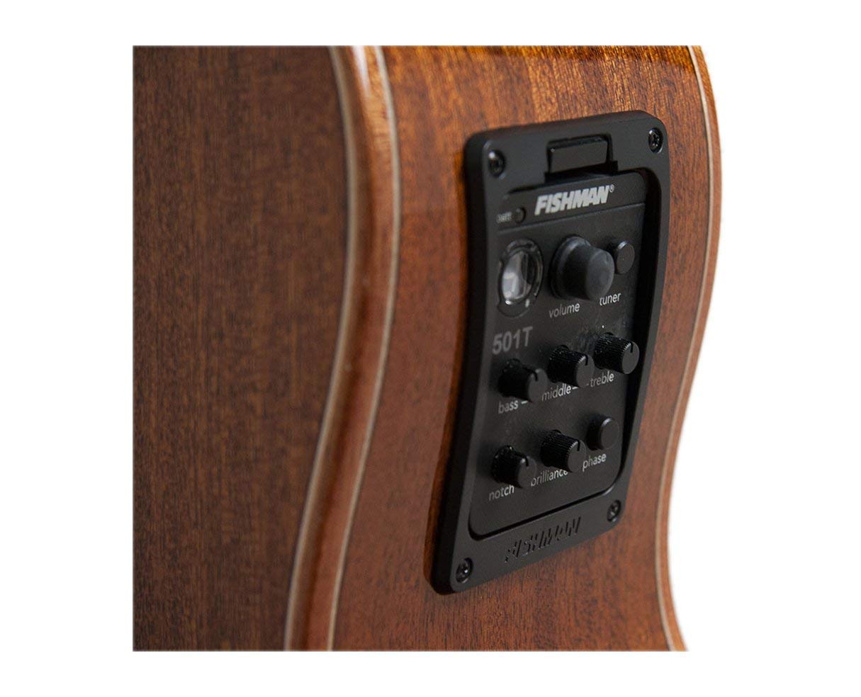 Washburn Comfort Deluxe Series 12 String Acoustic-Electric Guitar, Right, Natural (Other)