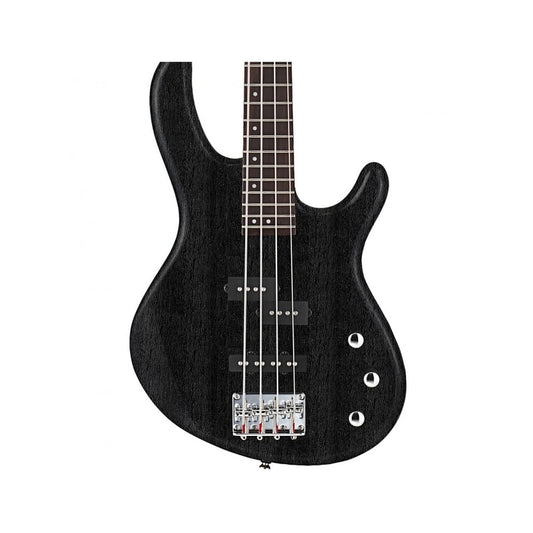 Cort Action PJ Series 4-String Electric Bass, Open Pore Black