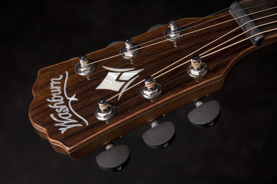 Washburn Comfort Deluxe 25 Series 6 String Acoustic-Electric Guitar, Right, Natural (WCG25SCE-O)