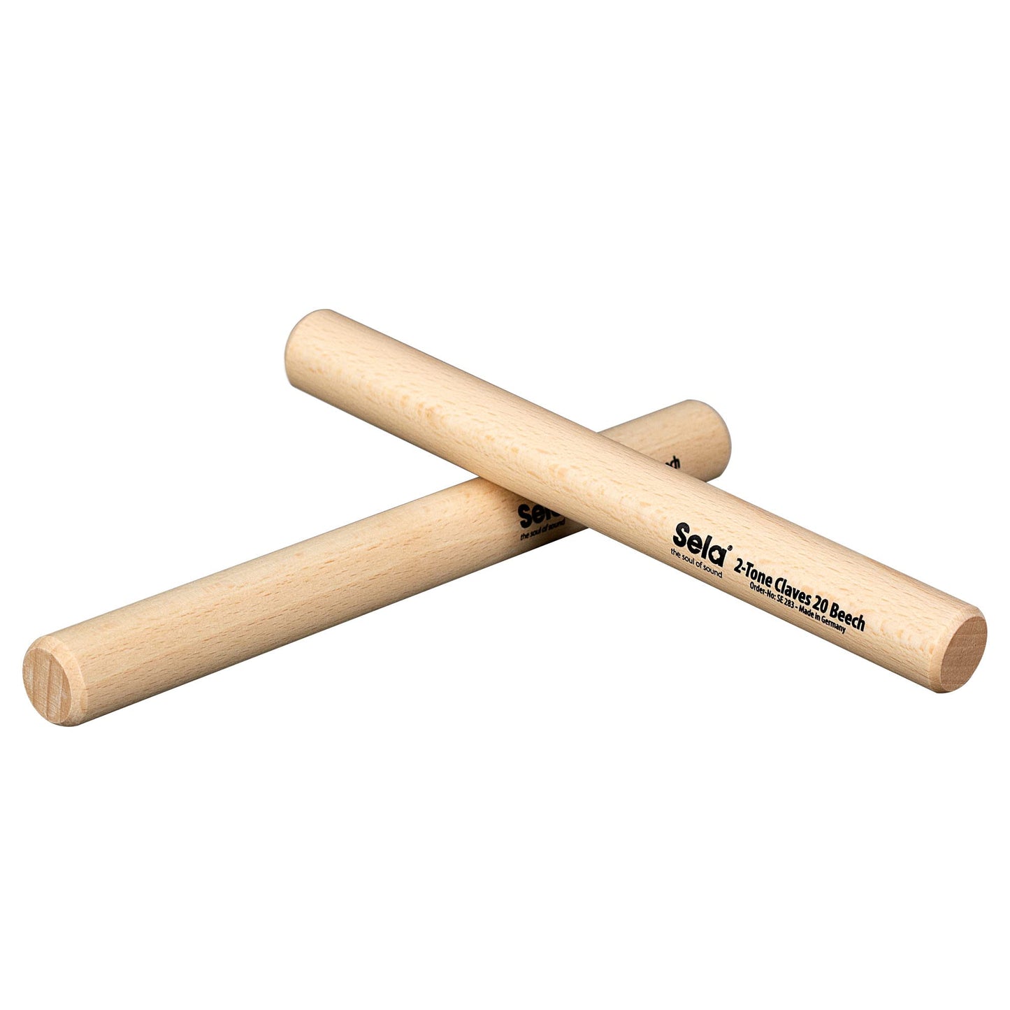 Sela Percussion 2-Tone Beech Claves Pair, 3/4-Inch (SE283)