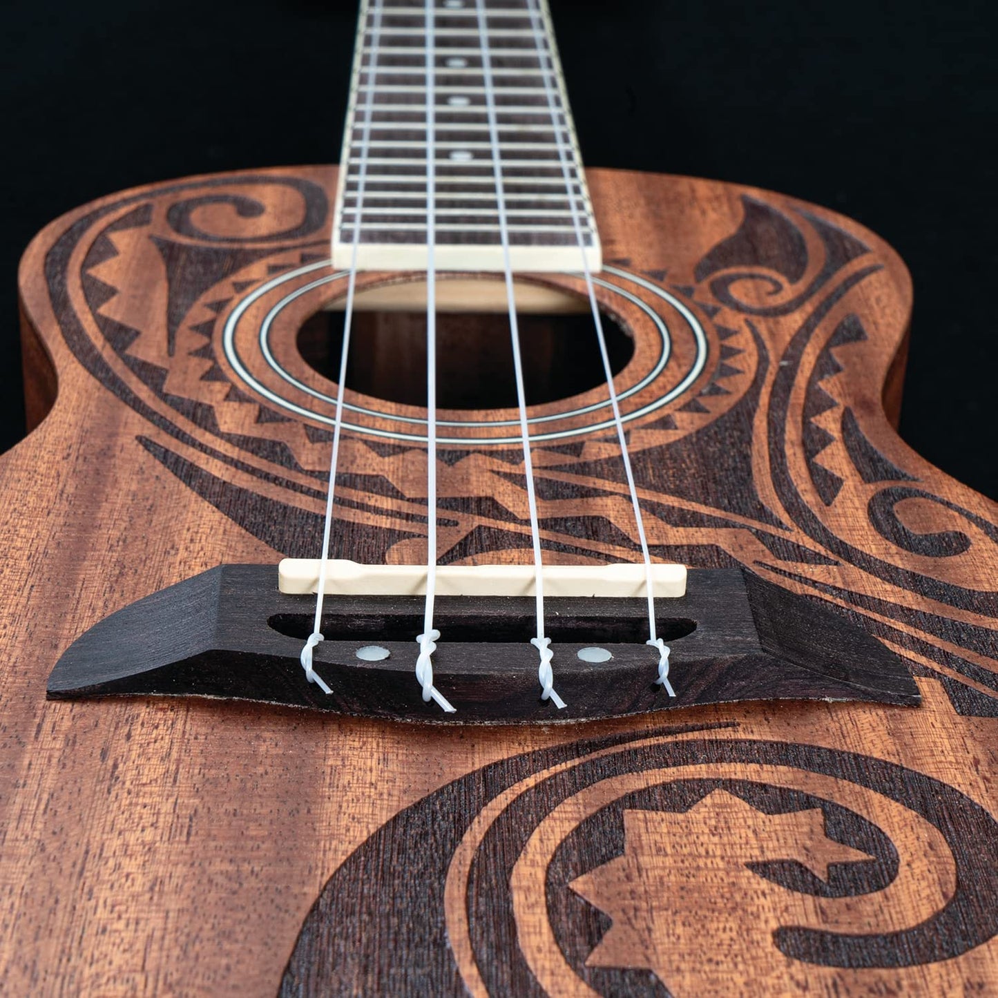 Oscar Schmidt OU2TAT-A Concert Ukulele. Natural Mahogany Maori