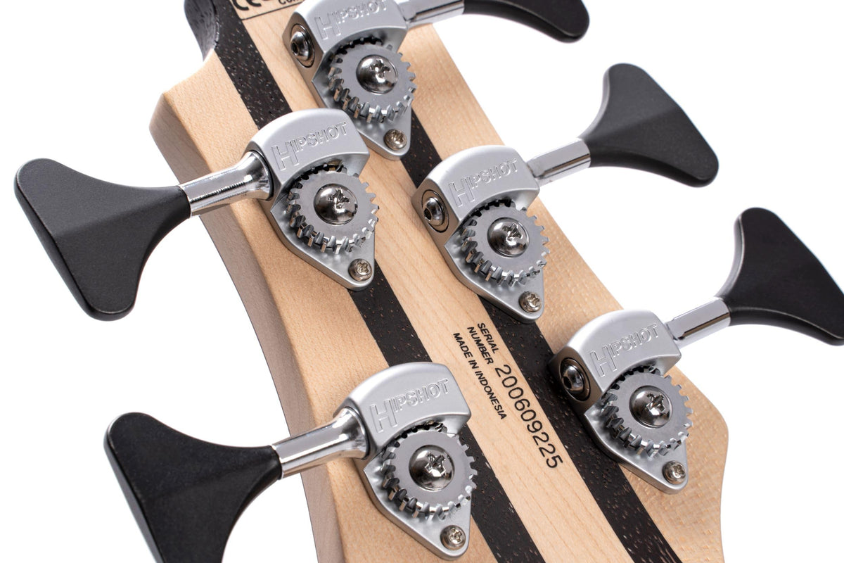 Cort A5BEYONDOPBN Artisan Series A5 Beyond 5 String Bass Guitar, Open Pore Bubinga Natural
