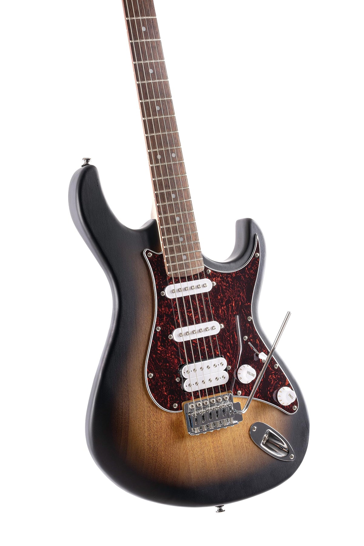 Cort 6 String Electric Guitar Pack, Right, Open Pore Sunburst (G110OPSB)
