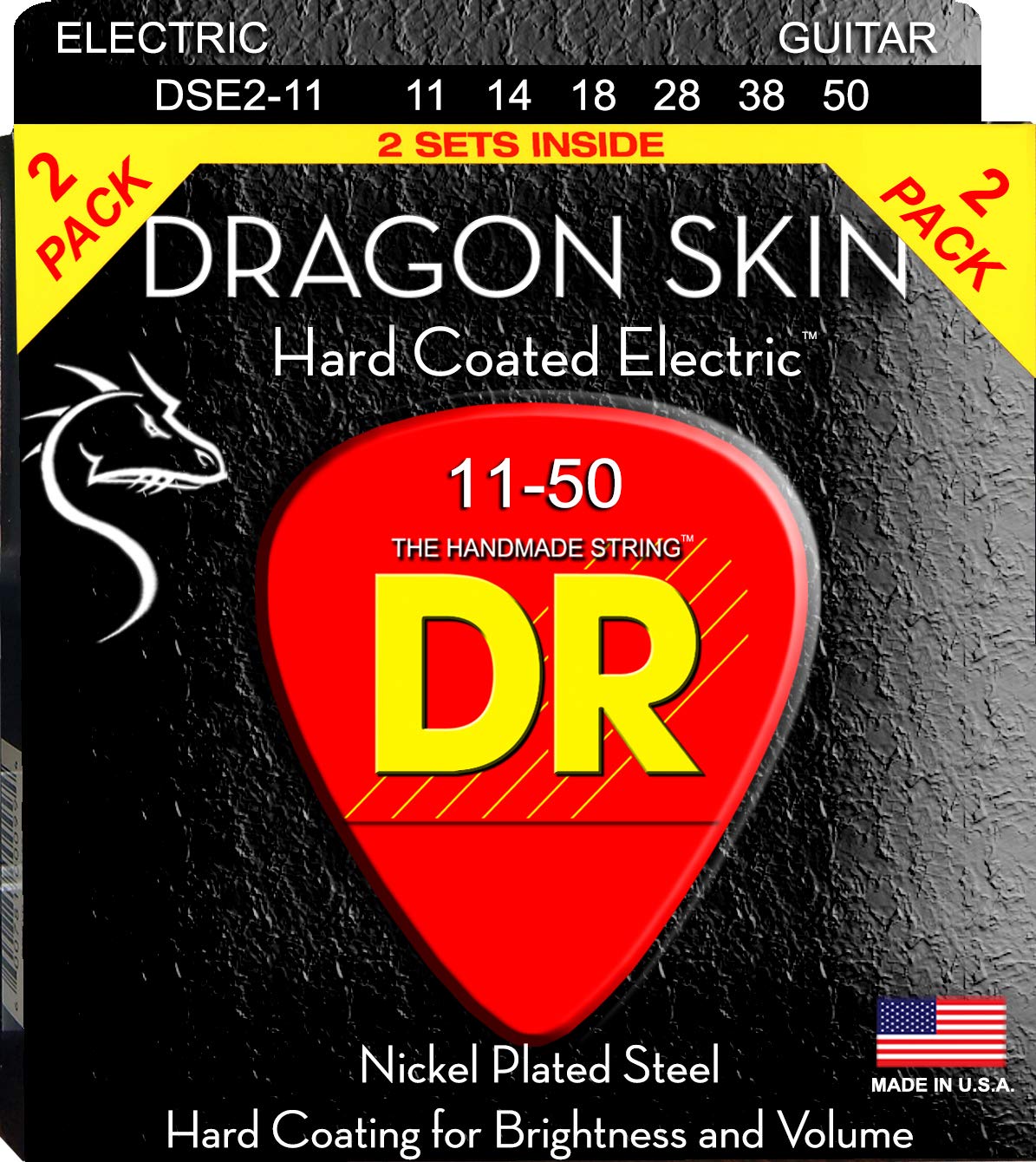 DR Strings DRAGON SKIN Electric Guitar Strings (DSE-2/11)