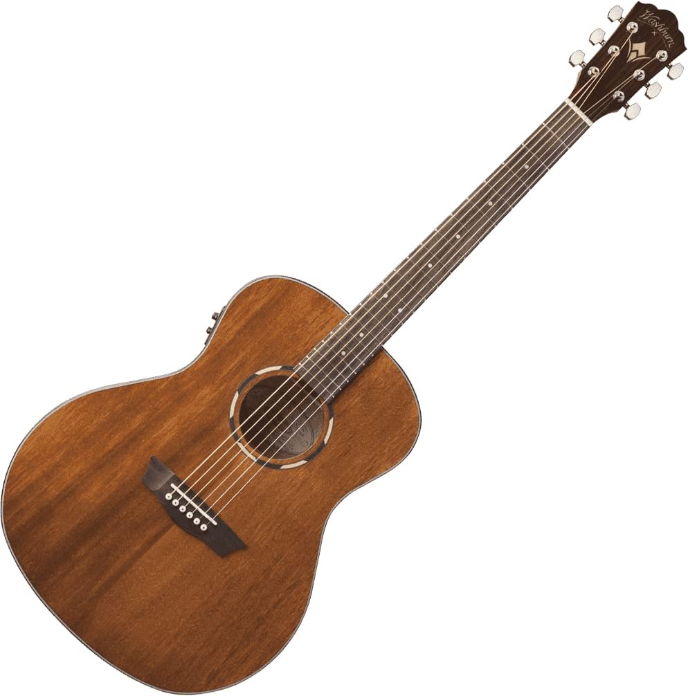 Washburn Woodline 10 Series 6 String Acoustic-Electric Guitar, Right, Natural (WLO12SE-O)