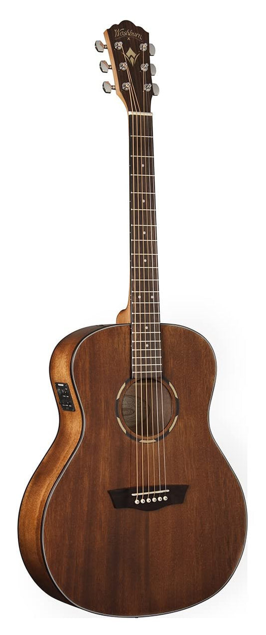 Washburn Woodline 10 Series 6 String Acoustic-Electric Guitar, Right, Natural (WLO12SE-O)