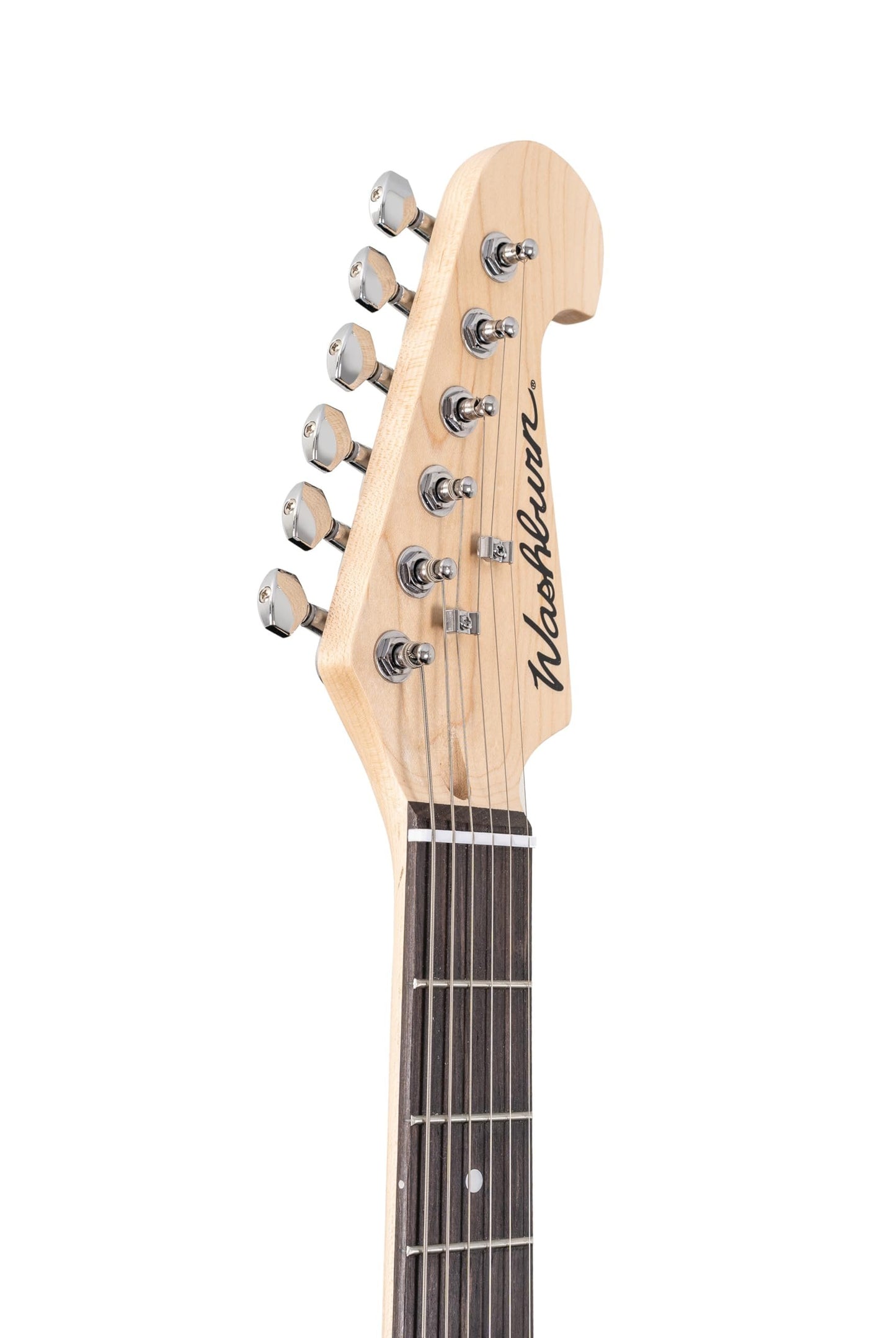 Washburn Sonamaster 6 String Solid-Body Electric Guitar, Right, Transparent Black (SDFTB)