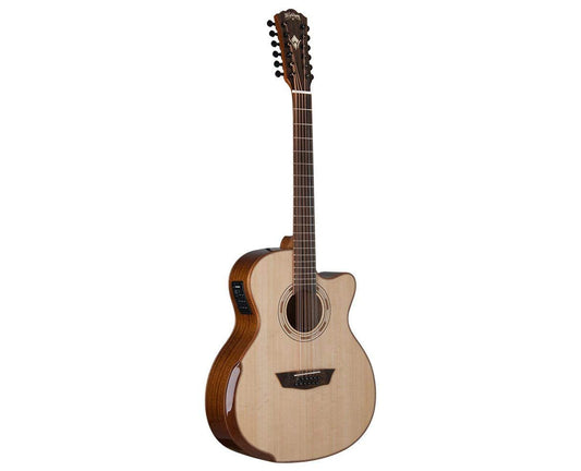 Washburn Comfort Deluxe Series 12 String Acoustic-Electric Guitar, Right, Natural (Other)