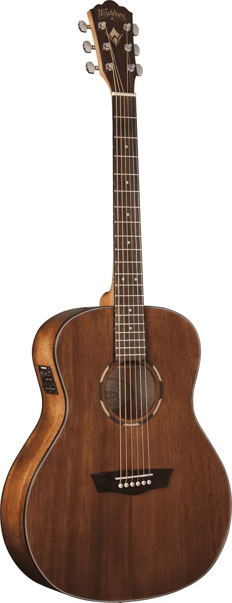 Washburn Woodline 10 Series 6 String Acoustic-Electric Guitar, Right, Natural (WLO12SE-O)