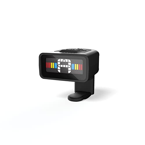 D'Addario Guitar Tuner - Micro Headstock Rechargeable Tuner - Tuner for Acoustic Guitar, Electric Guitar, Bass Guitar