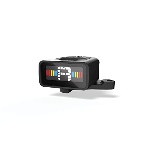 D'Addario Guitar Tuner - Micro Headstock Rechargeable Tuner - Tuner for Acoustic Guitar, Electric Guitar, Bass Guitar