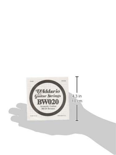 D'Addario BW020 Bronze Wound Acoustic Guitar Single String
