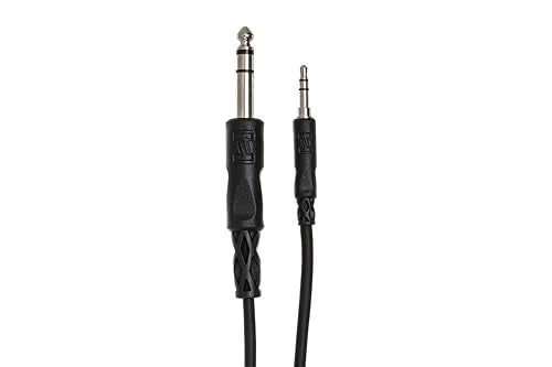 Hosa CMS-110 3.5 mm TRS to 1/4" TRS Stereo Interconnect Cable, 10 Feet