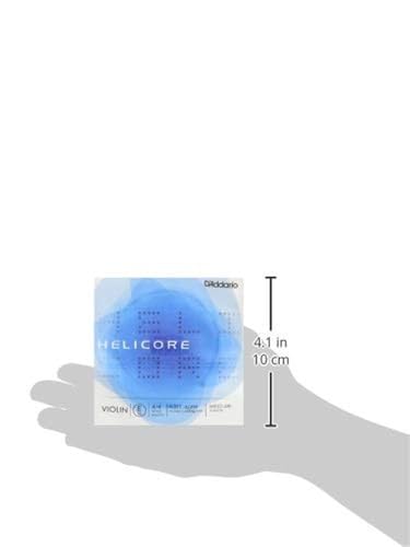 D'Addario Orchestral - Helicore 4/4 Size Violin Strings Set with Plain Steel E String