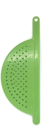 Hand Held Pot Drainer with Handle - For up to 9" Pots - Great for Veggies, Noodles, Pasta, Fruit, etc.
