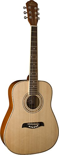 Oscar Schmidt OG1LH-A-U Natural Lefty 3/4 Size Dreadnought Guitar