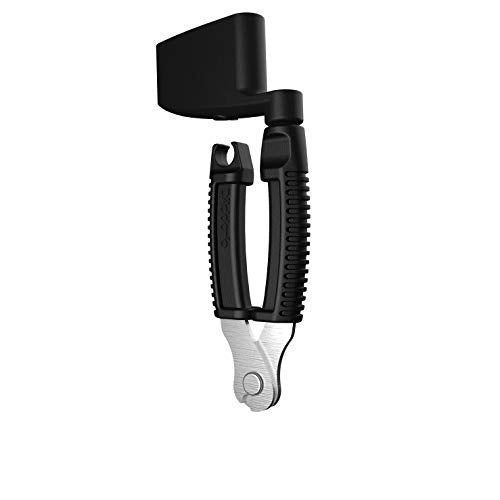 D'Addario Accessories Bass Pro-Winder - Bass Guitar String Winder and Cutter, Bridge Pin Puller - Ultimate Ergonomic All in One Bass Tool - Black