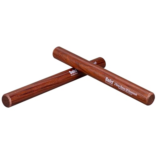Sela Percussion 2-Tone Rosewood Claves Pair (SE281)
