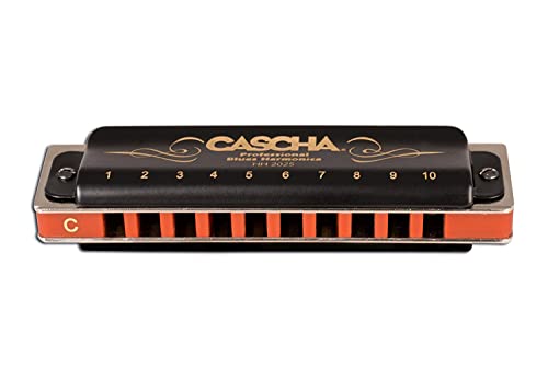 CASCHA HH 1610 DE Professional Blues Harmonica Set with German Instructional Book Plus MP3-CD