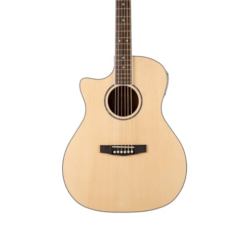 Cort GAMEDXOP Grand Regal Acoustic Electric Cutaway Guitar. Open Pore