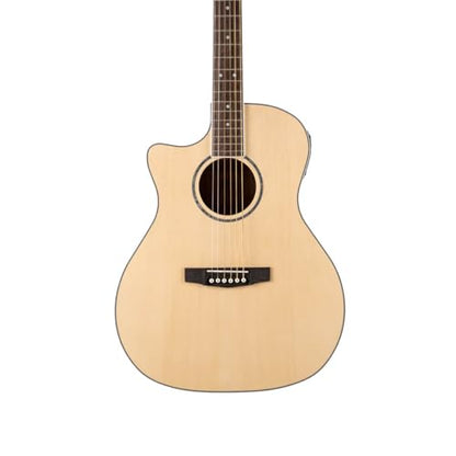 Cort GAMEDXOP Grand Regal Acoustic Electric Cutaway Guitar. Open Pore