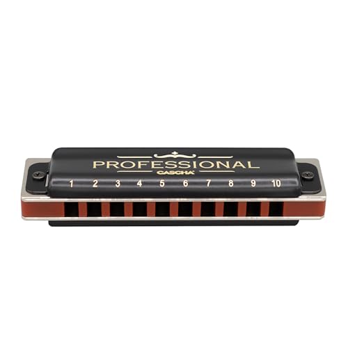 CASCHA HH 1610 DE Professional Blues Harmonica Set with German Instructional Book Plus MP3-CD