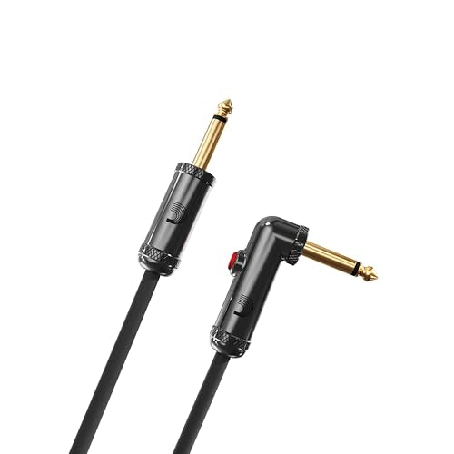 D'Addario 10' Circuit Breaker Instrument Cable with Latching Cut-Off Switch