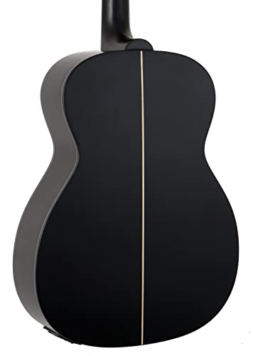 Washburn 6 String Acoustic-Electric Guitar, Right, Striped Ebony (DFEFE)