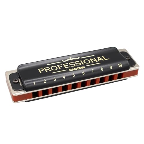 CASCHA HH 1610 DE Professional Blues Harmonica Set with German Instructional Book Plus MP3-CD