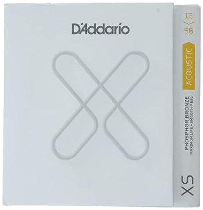 D'Addario Guitar Strings - XS Phosphor Bronze Coated Acoustic Guitar Strings - XSAPB1047-12 - Maximum Life with Smooth Feel & Exceptional Tone - For 12 String Guitars - 10-47 Light 12-String