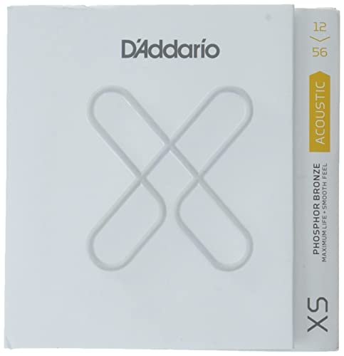 D'Addario Guitar Strings - XS Phosphor Bronze Coated Acoustic Guitar Strings - XSAPB1047-12 - Maximum Life with Smooth Feel & Exceptional Tone - For 12 String Guitars - 10-47 Light 12-String
