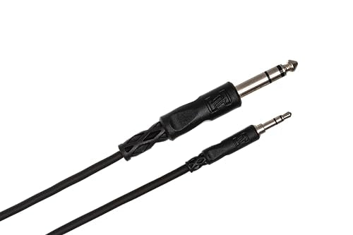 Hosa CMS-105 3.5 mm TRS to 1/4" TRS Stereo Interconnect Cable, 5 Feet