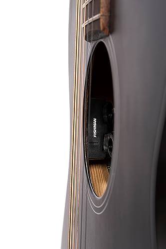 Cort 6 String Acoustic-Electric Guitar, Right, Open Pore Trans Black, Full (COREOCOPTB)
